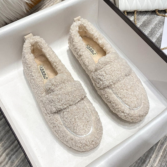 Warm Platform Slip-On Loafers