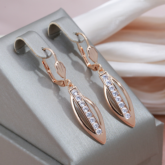 Zirconia Embellished Pointed Earrings