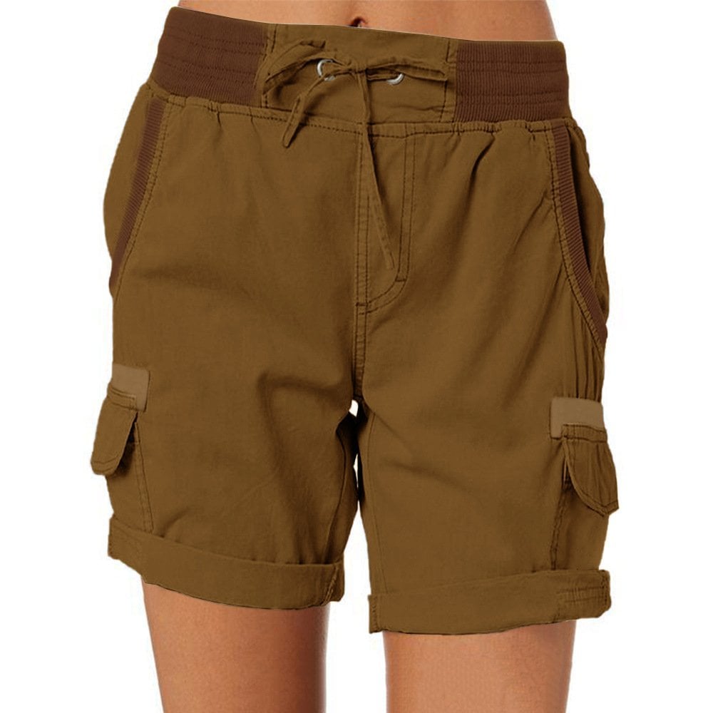 Women’s Cargo Shorts – Relaxed Fit – Stretch Waistband – Breathable Blend – Utility Pockets