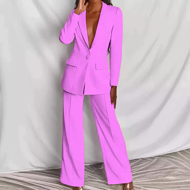 Women's sleek tailored suit set