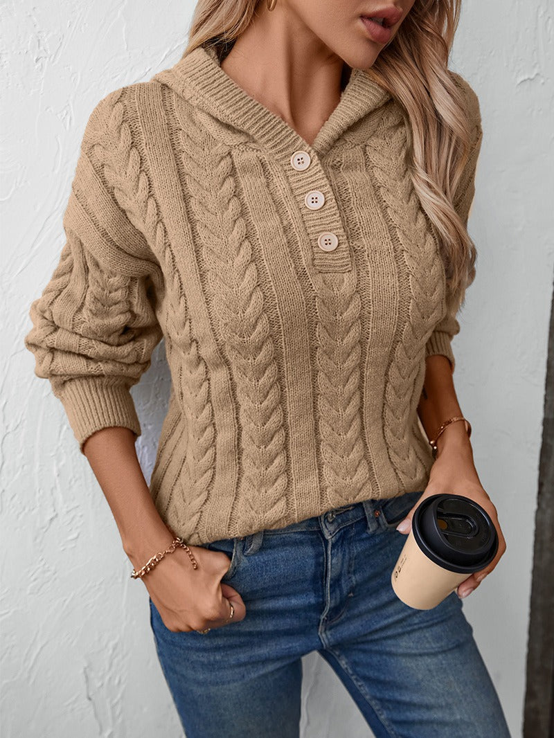 Cable Knit Relaxed Fit Knitted Top 