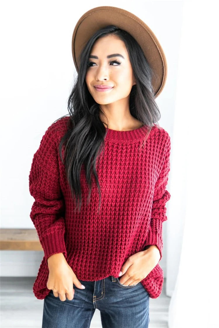 Chunky Knit Oversized Wool Sweater 