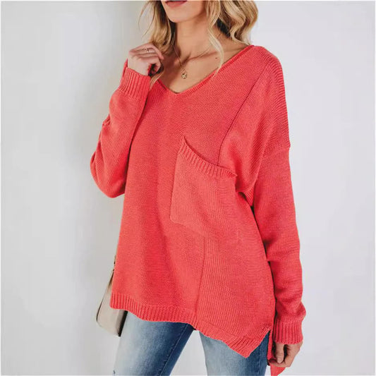 Oversized Wool Texture Knit Sweater 