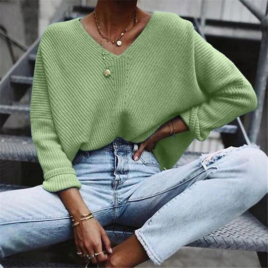 Chunky Ribbed Oversized Knit Pullover 