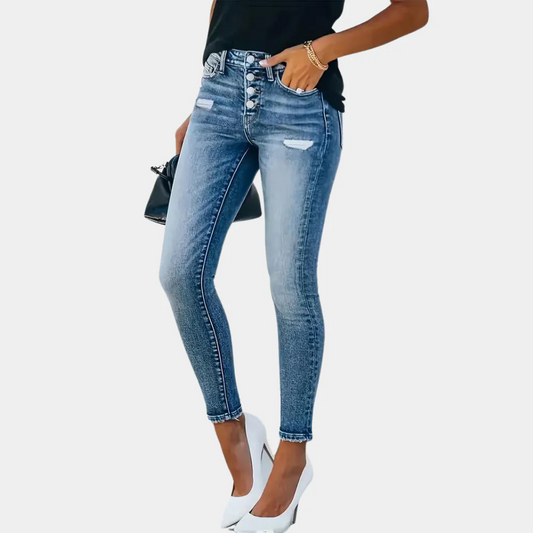 Slim Fit Distressed Skinny Jeans 