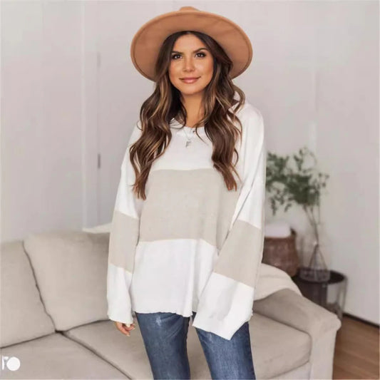 Oversized Knitted Texture Pullover Sweater 