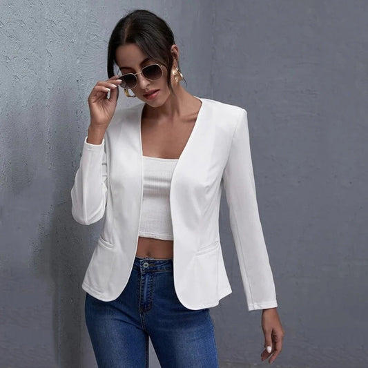 Stretch Fabric Tailored Fit Blazer Jacket 