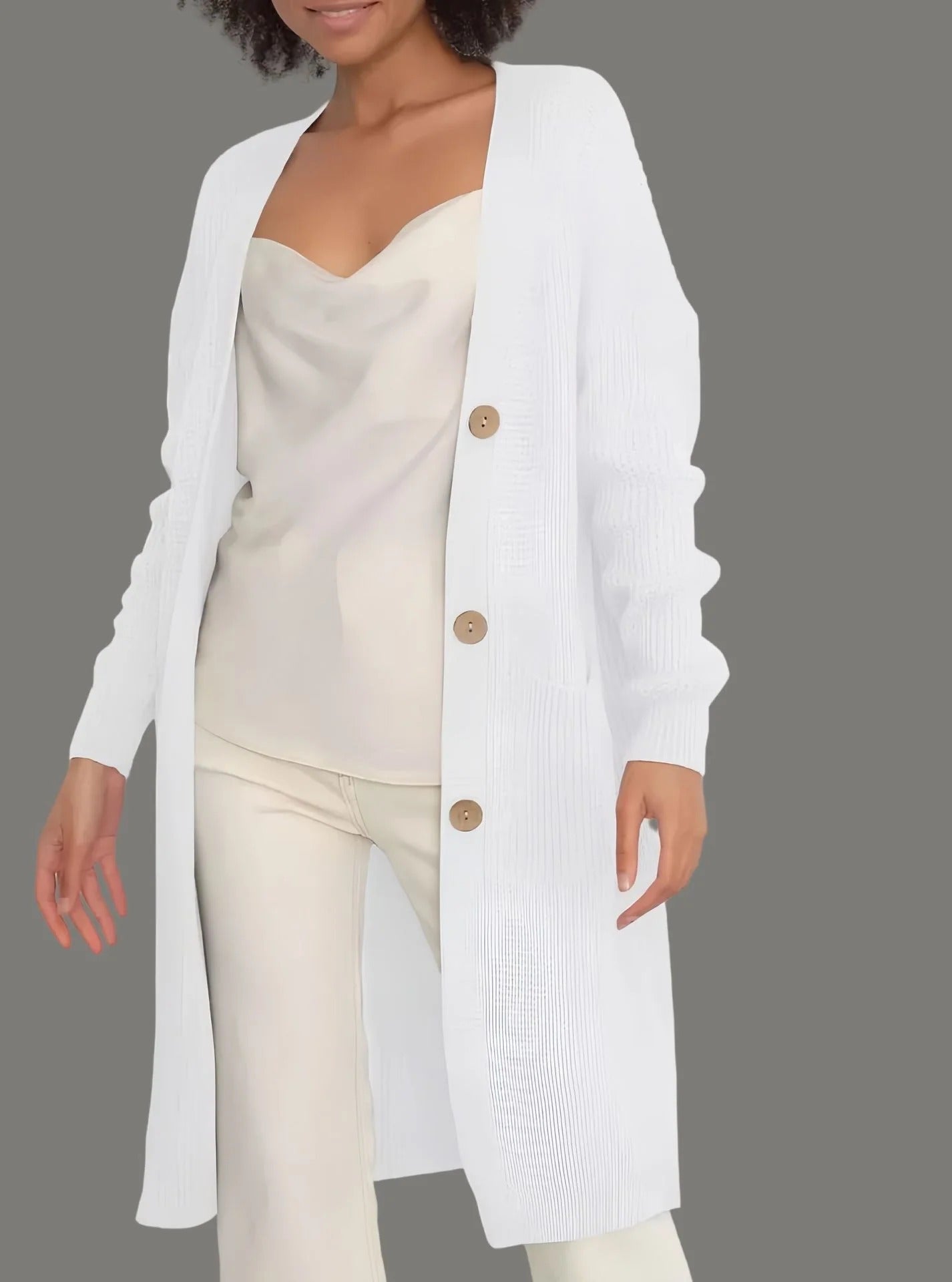 Soft Knit Relaxed Fit Long Cardigan 
