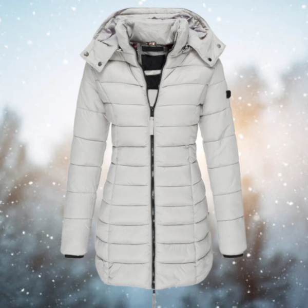 Water-Resistant Fitted Quilted Puffer Jacket 