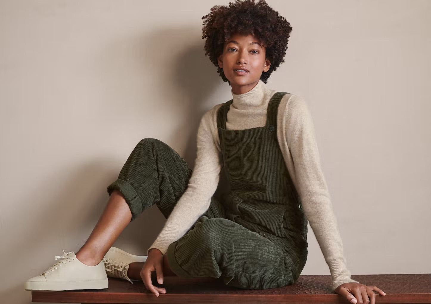 Corduroy Relaxed Fit Adjustable Overalls 