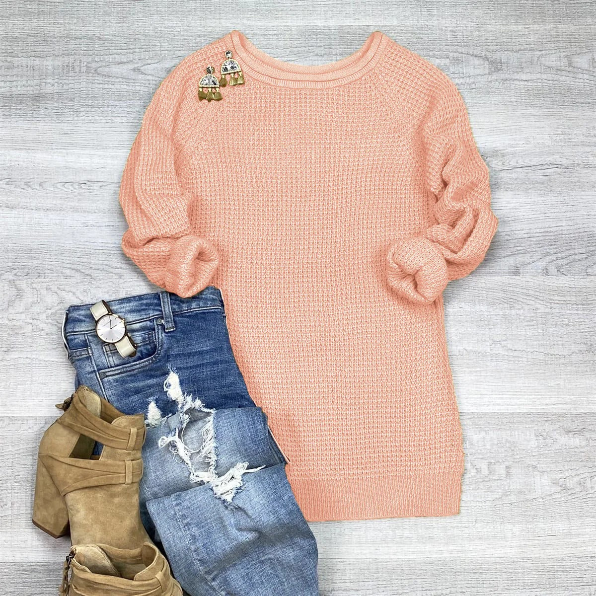 Chunky Oversized Fit Knit Wool Sweater 