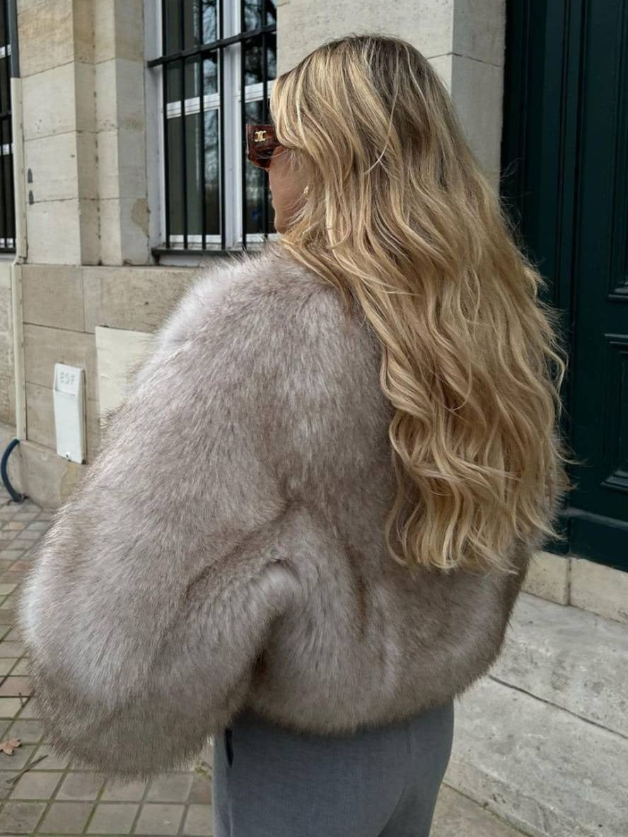 Faux Fur Cropped Fit Coat