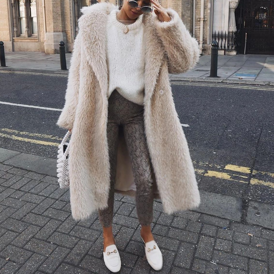 Faux Fur Oversized Plush Cozy Jacket 