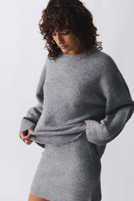 Soft Wool Oversized Fit Pullover Sweater 