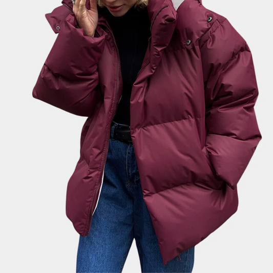 Quilted Oversized Hooded Padded Jacket 