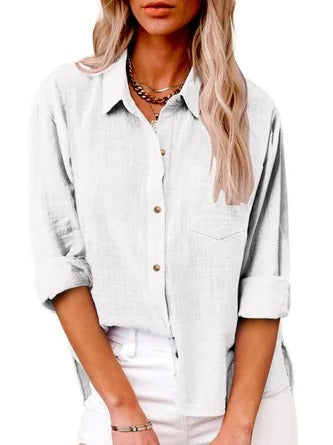 Relaxed Fit Natural Fibers Long Sleeve Shirt 