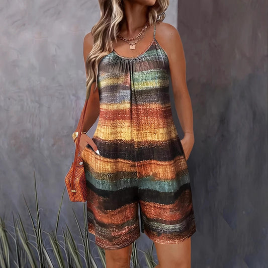 Lightweight Loose Fit Wide Leg Jumpsuit 