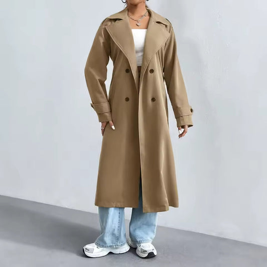 Double-Breasted Regular Fit Trench Coat 