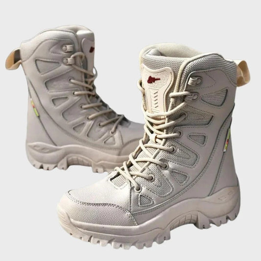 Rugged Leather High Top Hiking Boots 