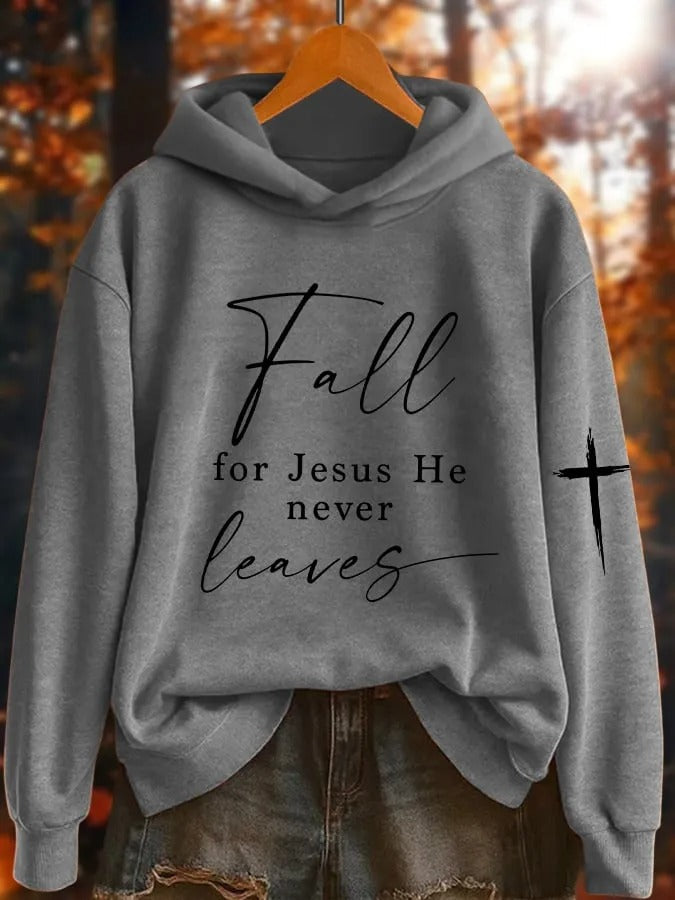 Oversized Graphic Cotton Blend Hooded Sweatshirt 