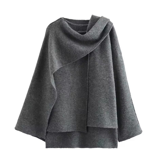 Knitted Oversized Shawl Collar Coat 