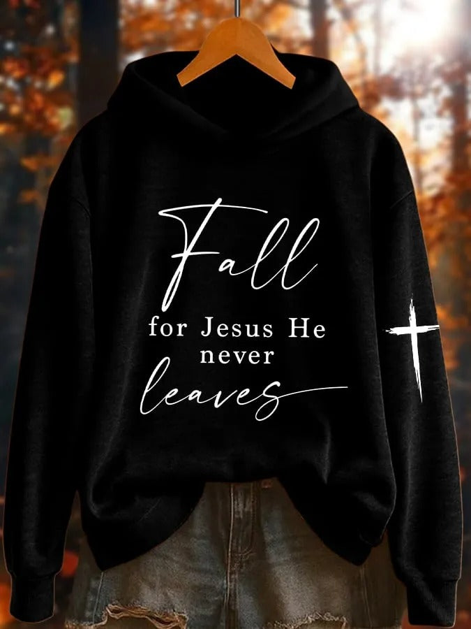 Oversized Graphic Cotton Blend Hooded Sweatshirt 