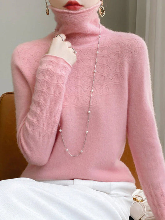 Slim Fit Wool Blend Geometric Knit Sweater 