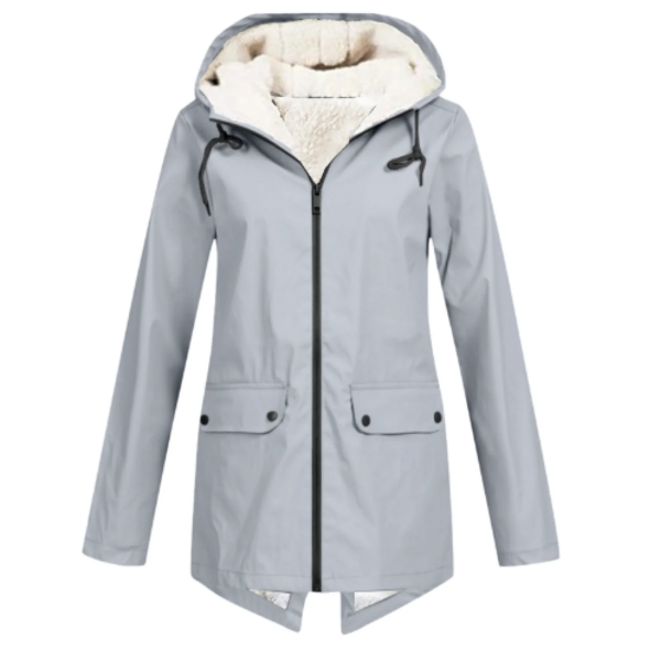 Waterproof Fleece Lined Hooded Trench Coat 