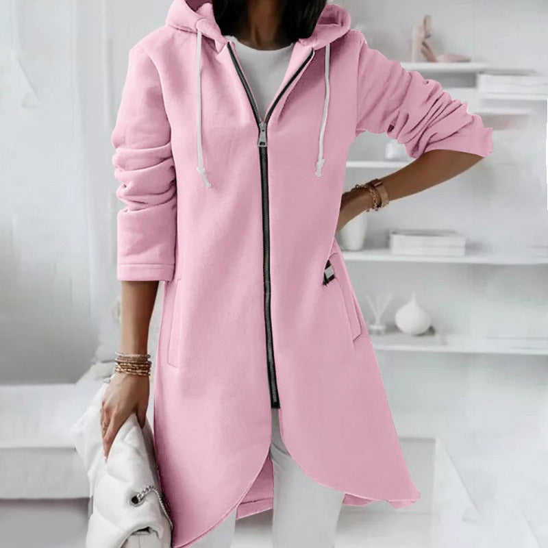 Fleece Lined Relaxed Fit Hooded Sweater 