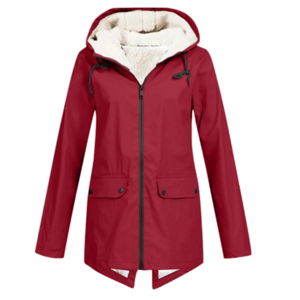 Waterproof Fleece Lined Hooded Trench Coat 