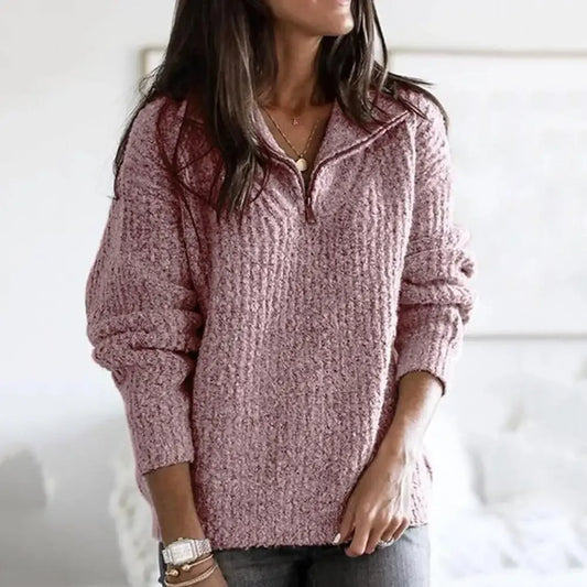 Chunky Knit Relaxed Wool Blend Sweater 