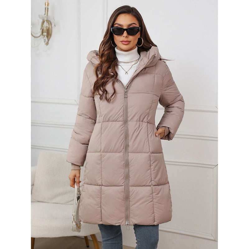 Quilted Insulated Slim Fit Hooded Coat 