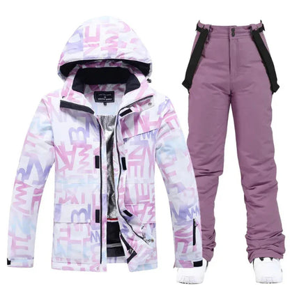 Women’s Two-Piece Ski Jacket – Water-Resistant – Insulated – Hooded – Relaxed Fit – Full Coverage
