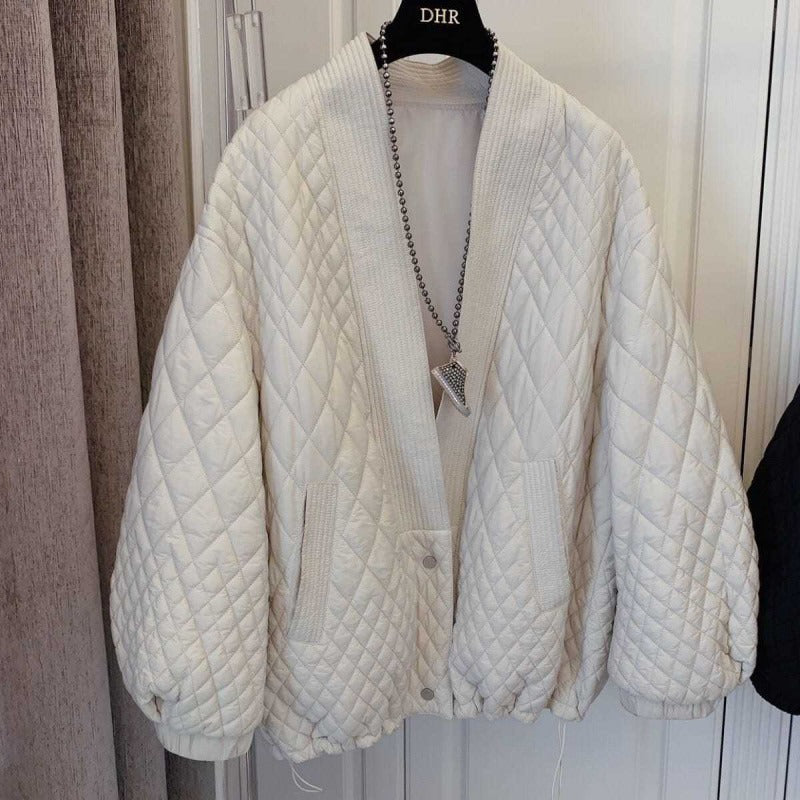 Quilted Oversized Adjustable Hem Jacket