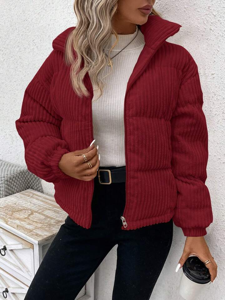 Padded Relaxed Fit Corduroy Jacket 