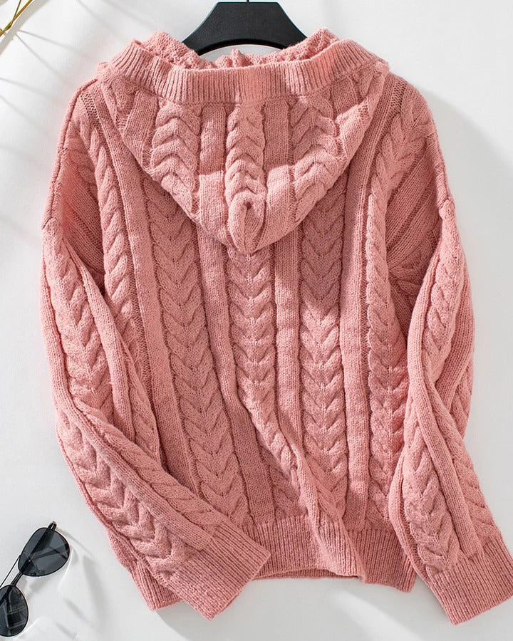 Cable Knit Relaxed Fit Knitted Top 
