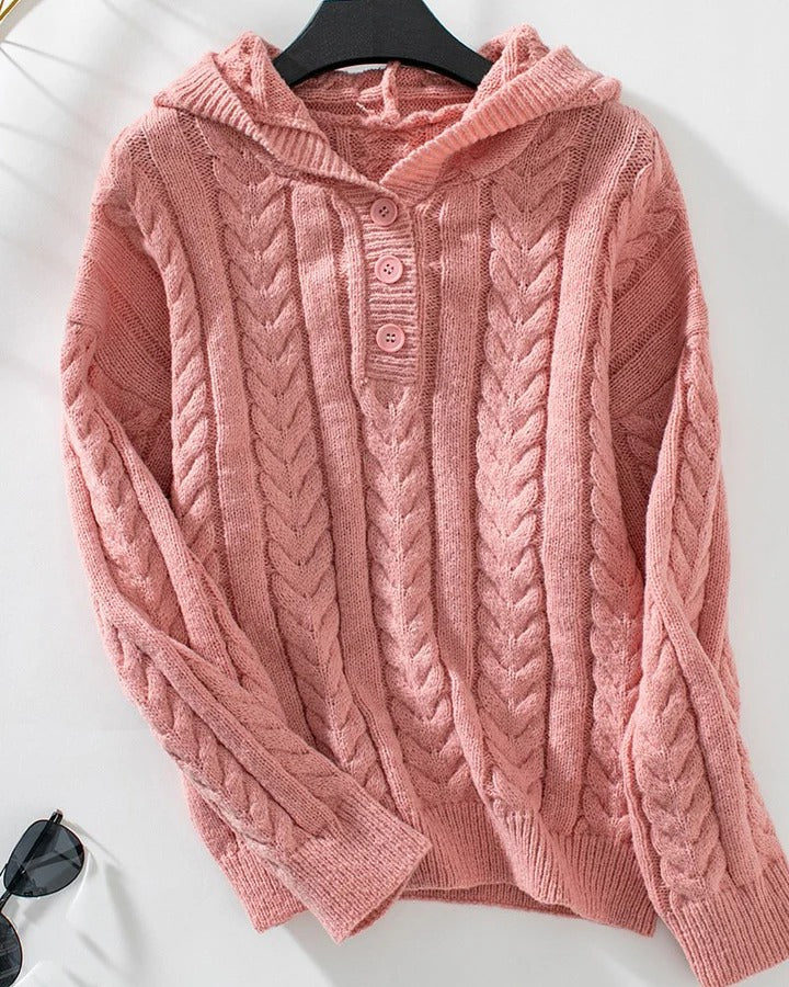 Cable Knit Relaxed Fit Knitted Top 