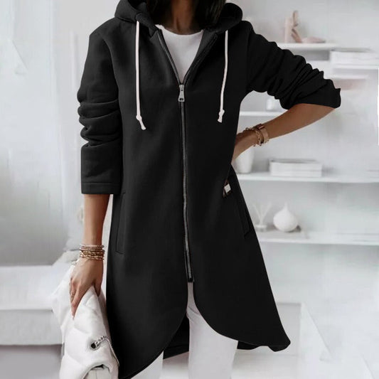 Fleece Lined Relaxed Fit Hooded Sweater 