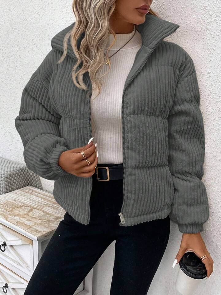 Padded Relaxed Fit Corduroy Jacket 