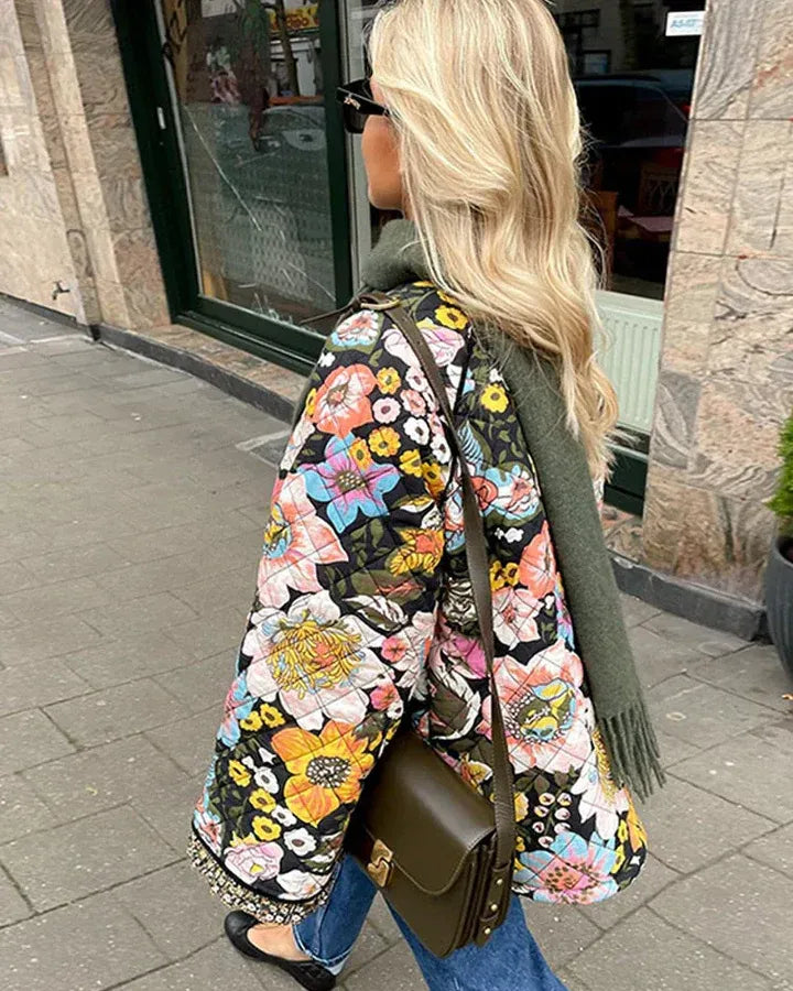 Plush Lined Relaxed Fit Quilted Coat 