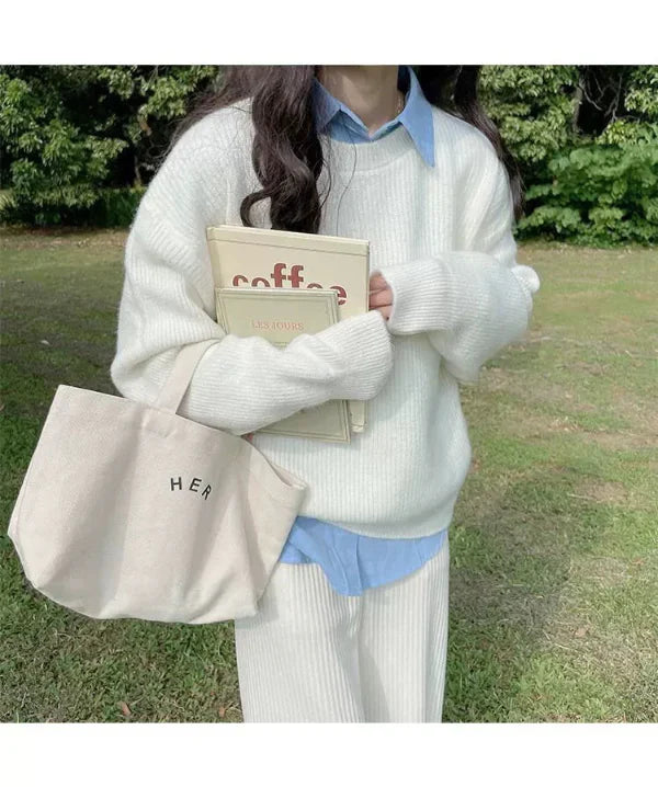 Soft Knit Oversized Fit Pullover Sweater 