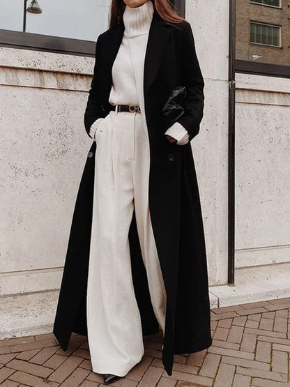 Women’s Coat - Wool - Notched Lapel - Full Length