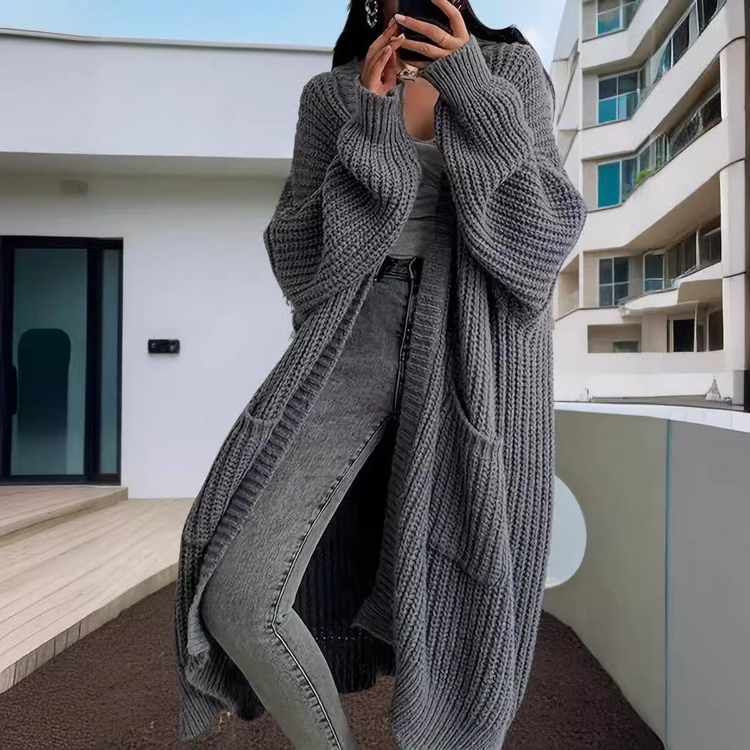 Chunky Knit Oversized Maxi Cardigan 