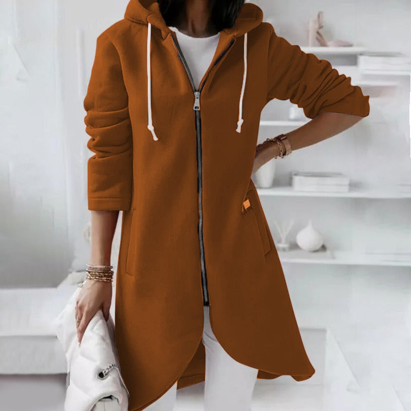 Fleece Lined Relaxed Fit Hooded Sweater 