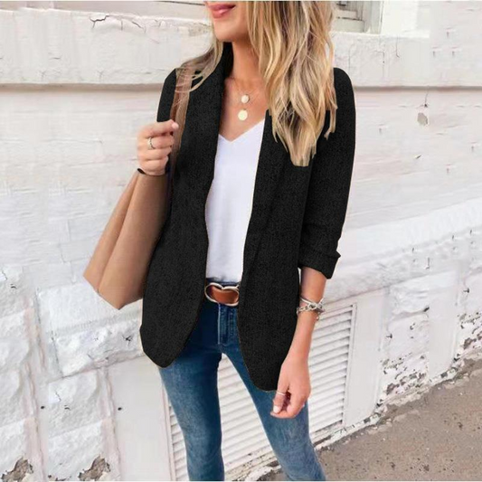 Slim Fit Tailored Blazer with Notched Lapel 