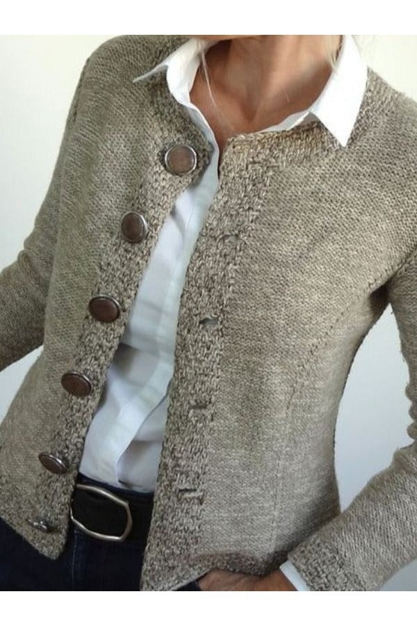 Slim Wool Knit Slim Fit Cardigan Sweater 