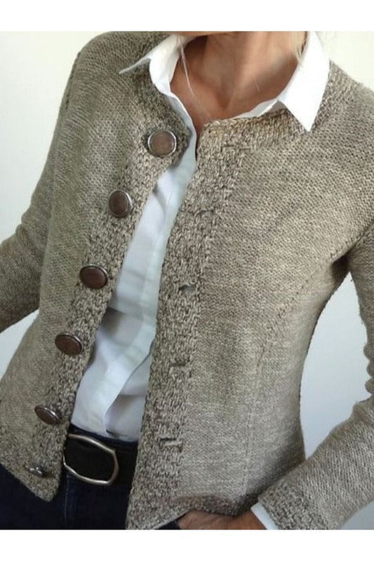Slim Wool Knit Slim Fit Cardigan Sweater 