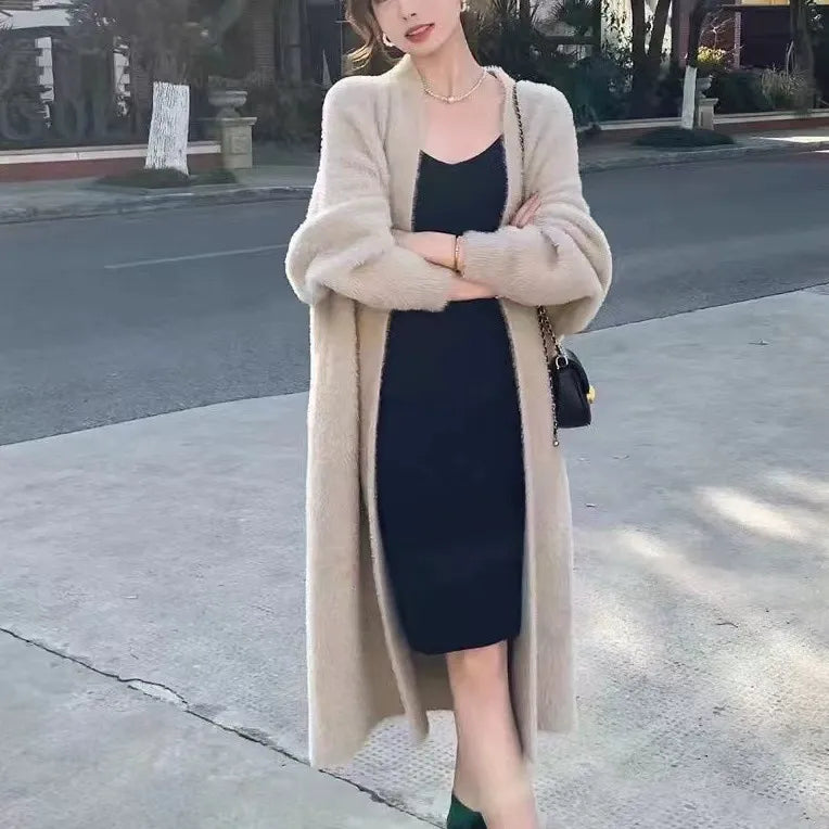 Soft Fleece Loose Fit Knitted Cardigan 
