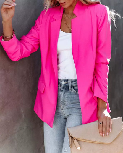 Women’s Blazer – Slim Fit – Notch Lapel – Single Button – Tailored Office Wear