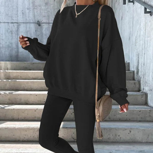 Relaxed Cotton Blend Oversized Sweatshirt 